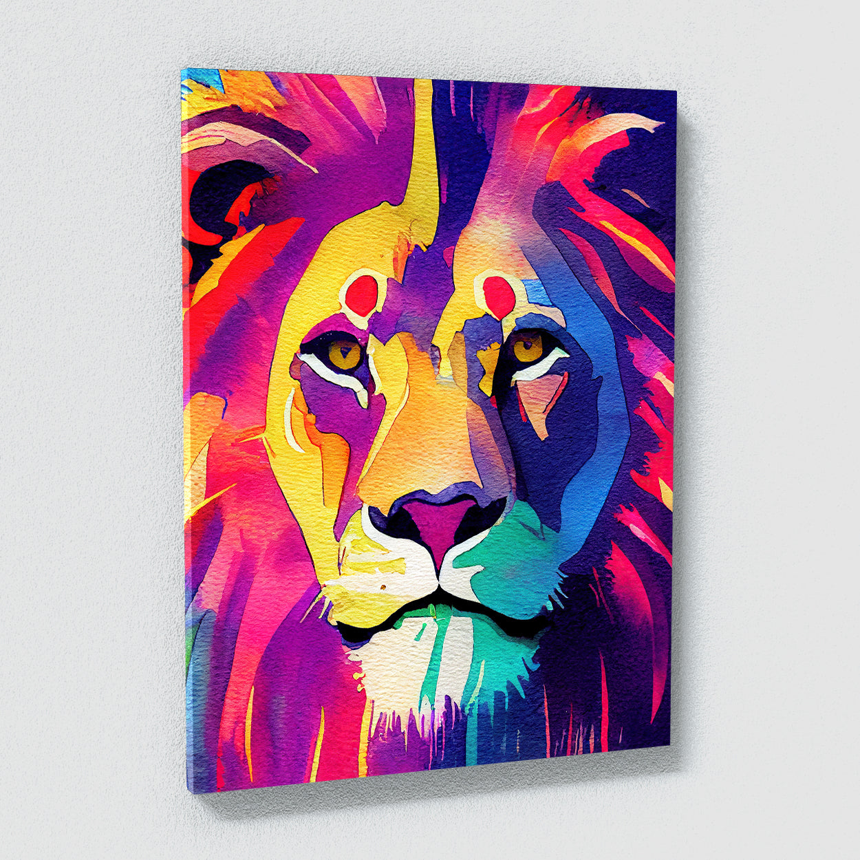 Lion Watercolor Wall Art
