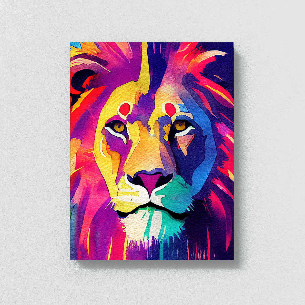 Lion Watercolor Wall Art