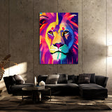 Lion Watercolor Wall Art