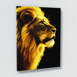 Lion Yellow Gold Wall Art