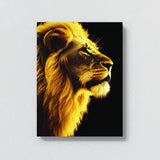 Lion Yellow Gold Wall Art