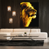 Lion Yellow Gold Wall Art