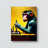 Monkey Playing Chess 1 Wall Art