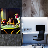 Monkeys Playing Poker 1 Wall Art