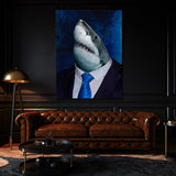 Shark Man In Suit Wall Art