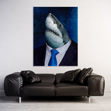 Shark Man In Suit Wall Art
