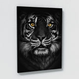 Tiger Black White Head Wall Art