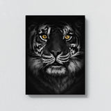 Tiger Black White Head Wall Art