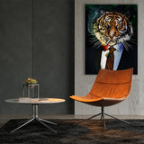 Tiger Man In Suit Wall Art