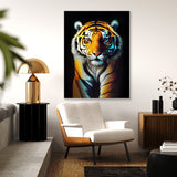 Tiger Standing Colored Wall Art