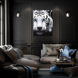 White Tiger Black And White Wall Art