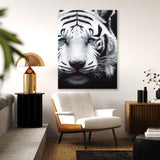 White Tiger Black And White Wall Art