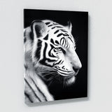 White Tiger Profile Black And White Wall Art