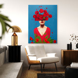 Woman Flowers 10 Wall Art
