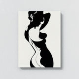 Woman Line Black And White 1 Wall Art