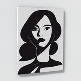 Woman Line Black And White 2 Wall Art