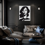Woman Line Black And White 2 Wall Art