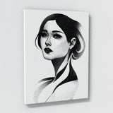 Woman Line Black And White 3 Wall Art