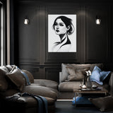 Woman Line Black And White 3 Wall Art