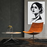 Woman Line Black And White 3 Wall Art