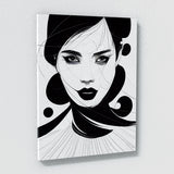 Woman Line Black And White 4 Wall Art