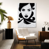 Woman Line Black And White 4 Wall Art
