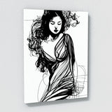 Woman Line Black And White 6 Wall Art