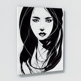 Woman Line Black And White 7 Wall Art