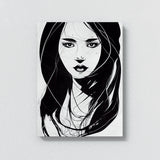 Woman Line Black And White 7 Wall Art