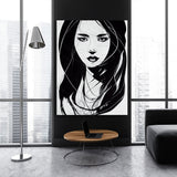 Woman Line Black And White 7 Wall Art